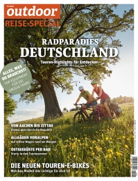 Das aktuelle Outdoor-Sonderheft Radparadies Deutschland (Ausgabe 1/2023) ist seit dem 18. April 2023 im Handel erhltlich - Cover: Motor Presse Stuttgart